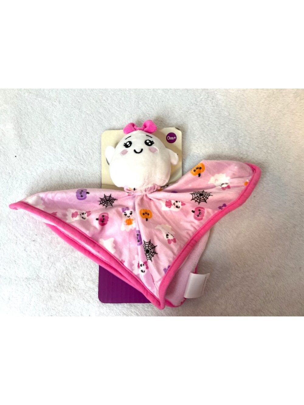 Parents Choice Ghost Lovey Security Blanket Halloween Plush Stuffed Toy NWT Pink